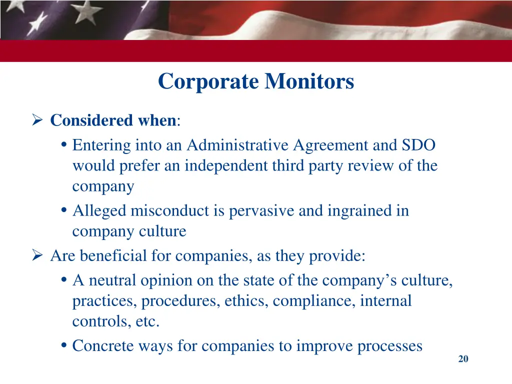 corporate monitors