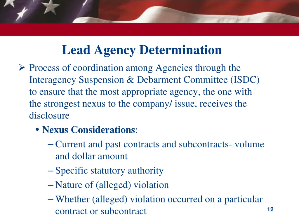 lead agency determination process of coordination
