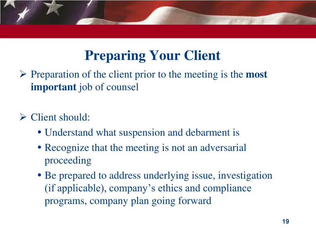preparing your client preparation of the client