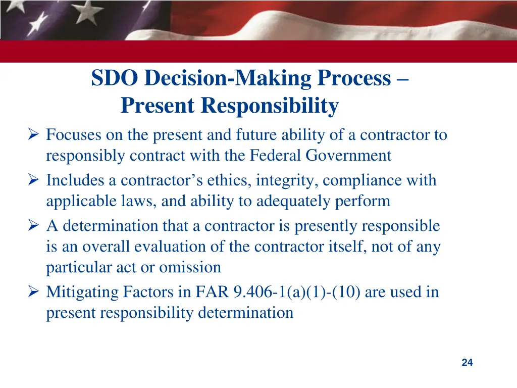 sdo decision making process present