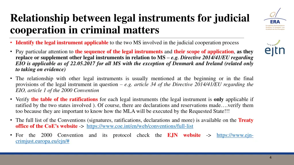 relationship between legal instruments
