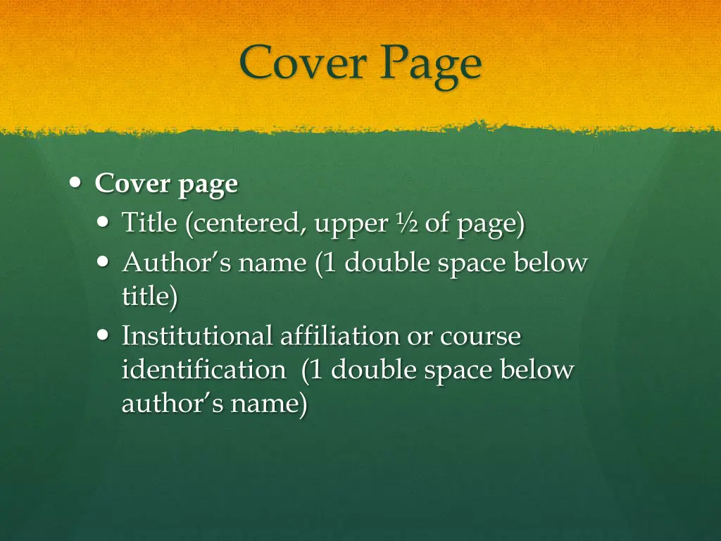 cover page