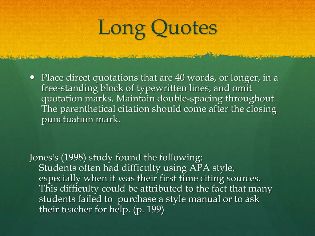 long quotes