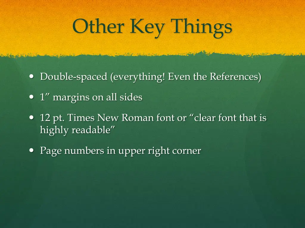 other key things