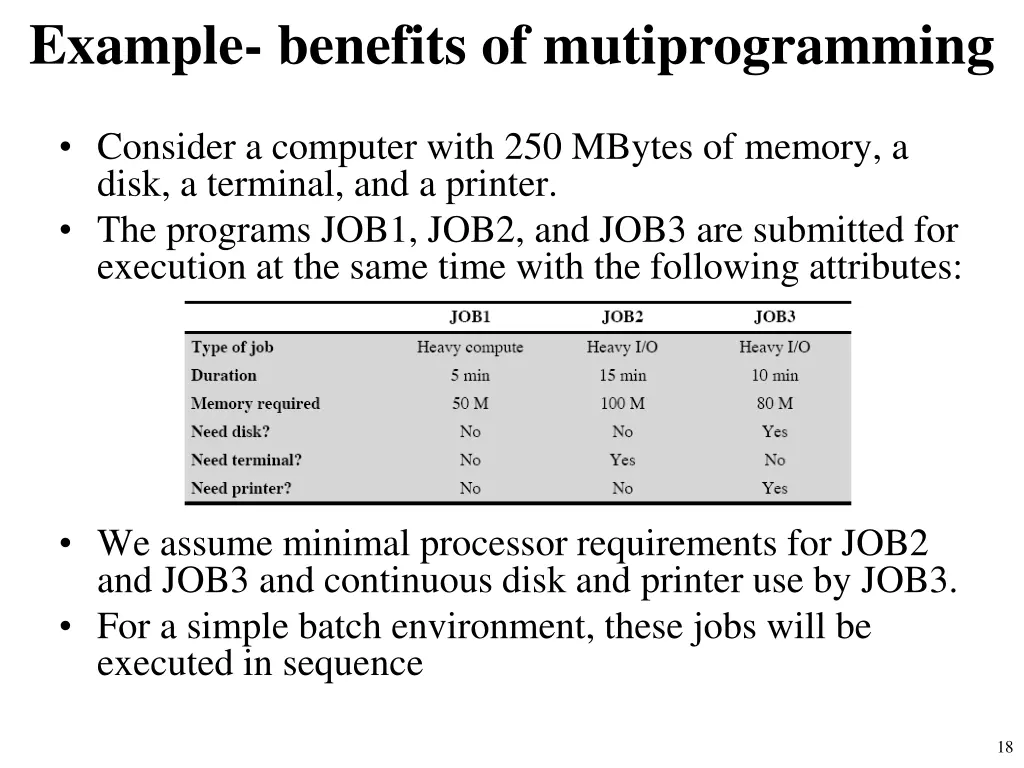 example benefits of mutiprogramming
