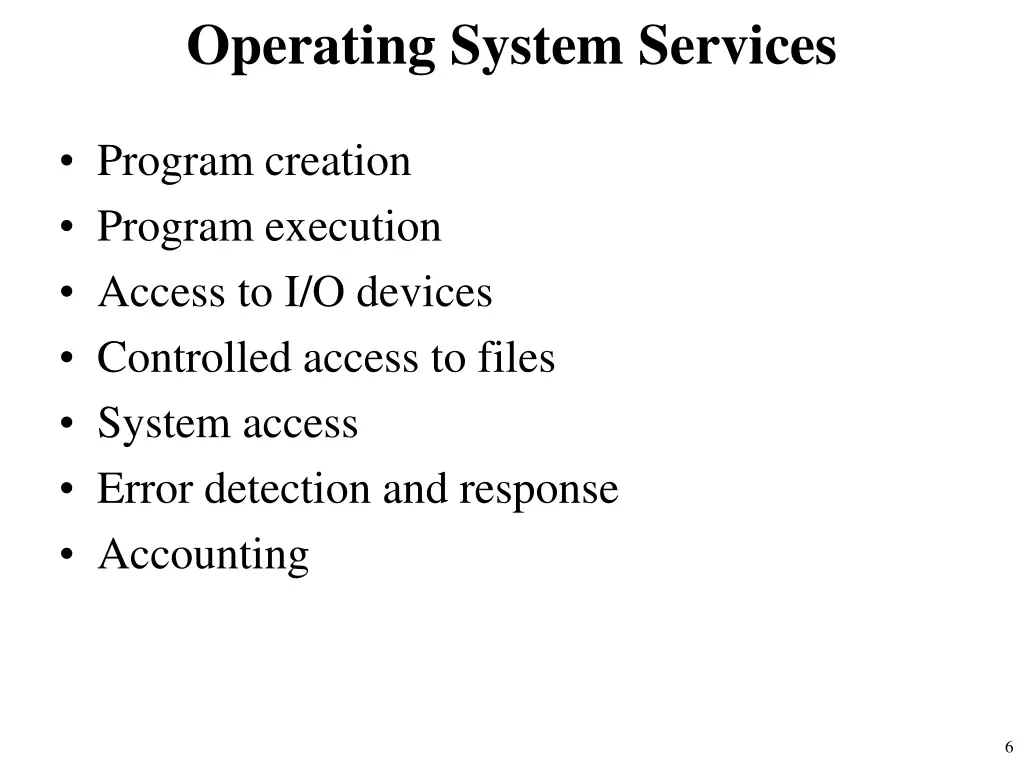 operating system services
