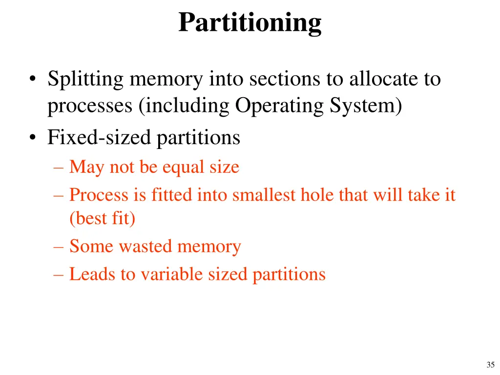 partitioning