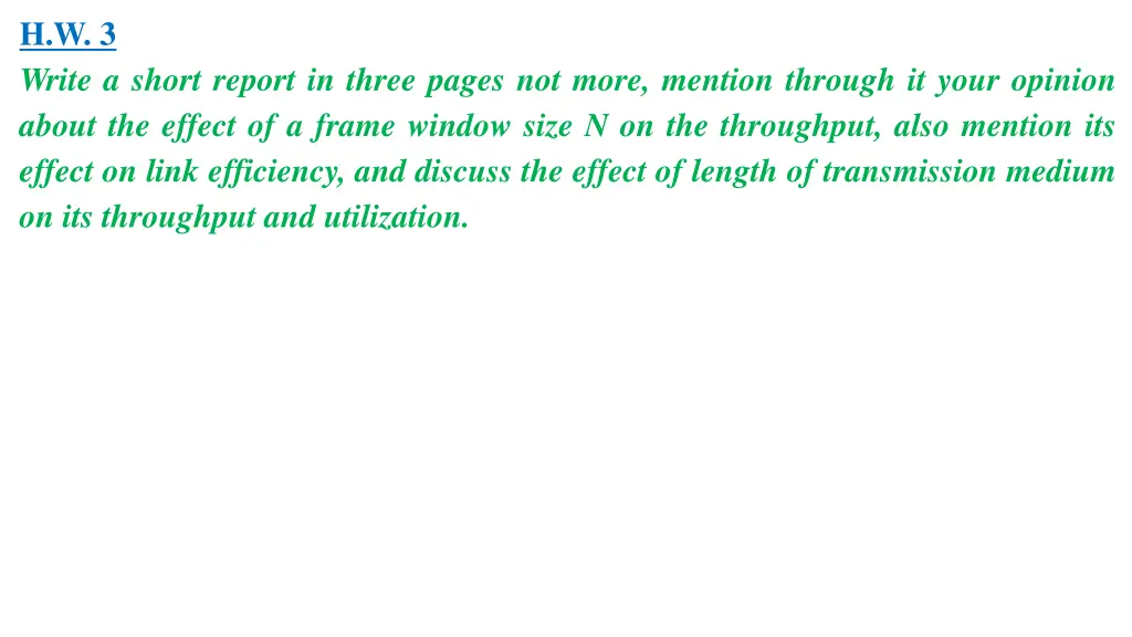 h w 3 write a short report in three pages