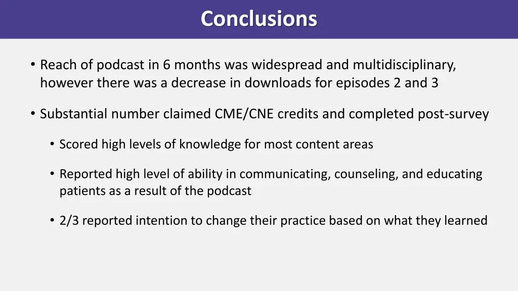 conclusions