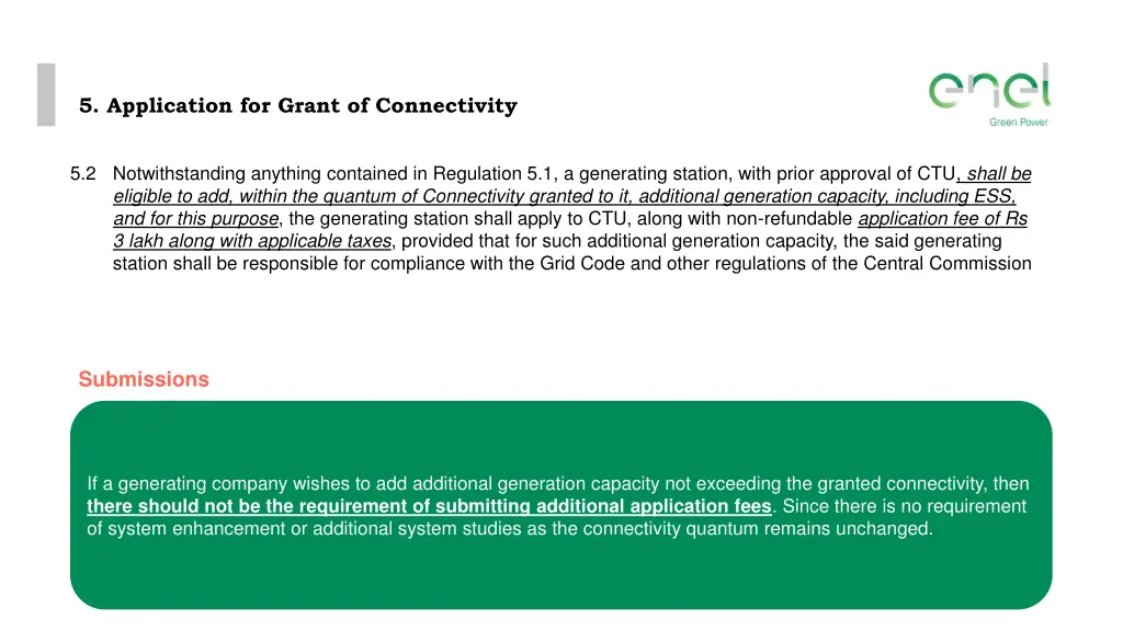 5 application for grant of connectivity 1