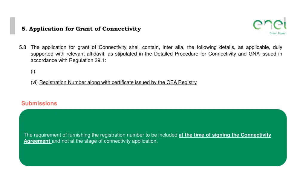5 application for grant of connectivity 2