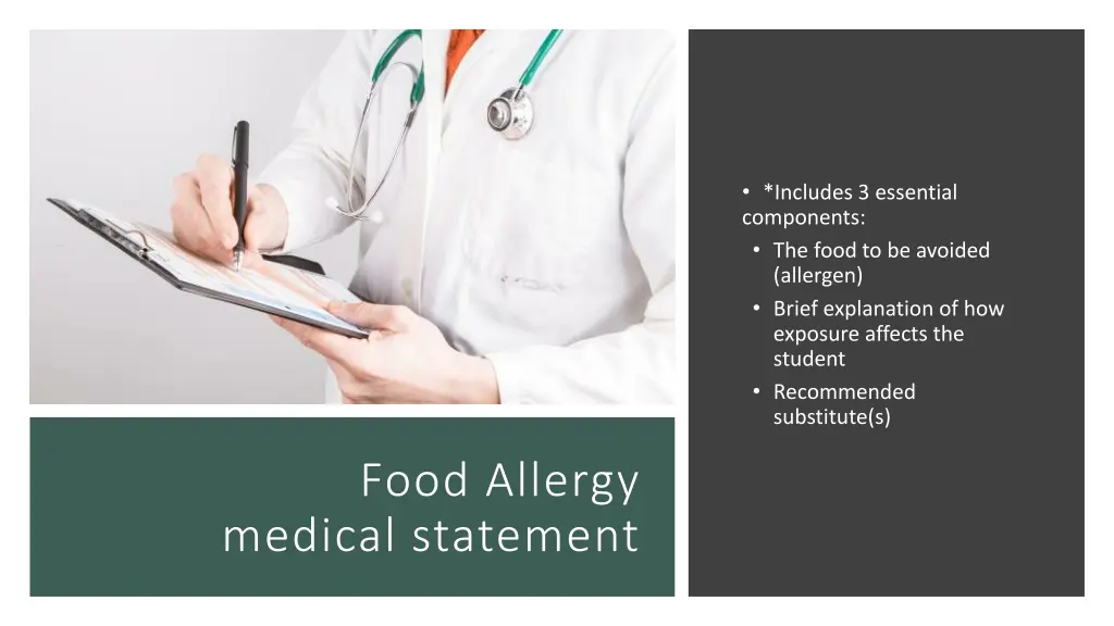 includes 3 essential components the food