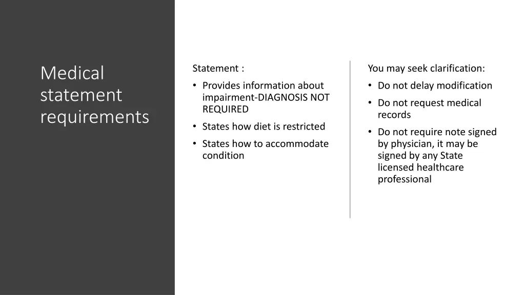 statement provides information about impairment