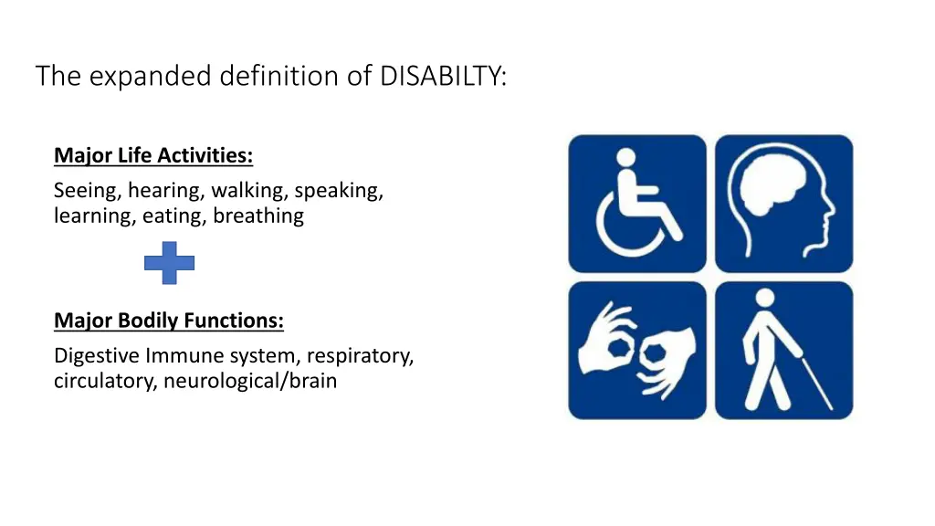 the expanded definition of disabilty