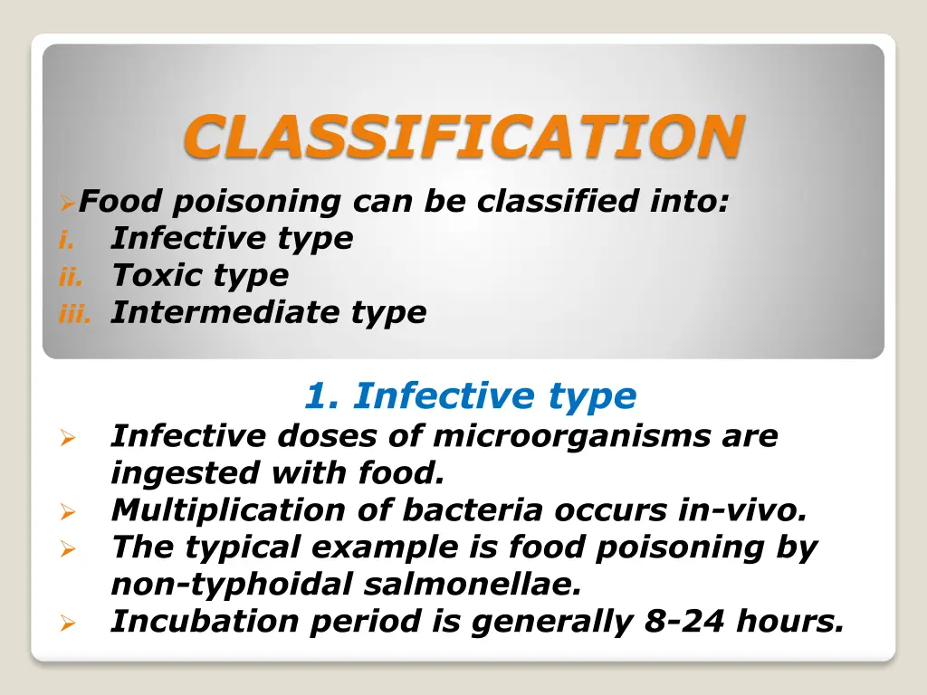 classification food poisoning can be classified