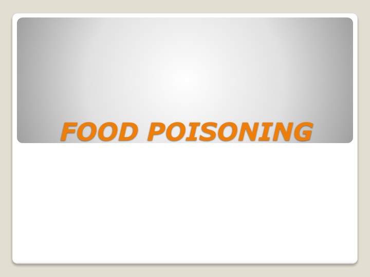 food poisoning