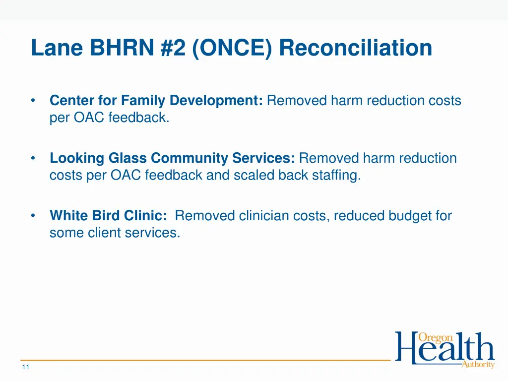 lane bhrn 2 once reconciliation