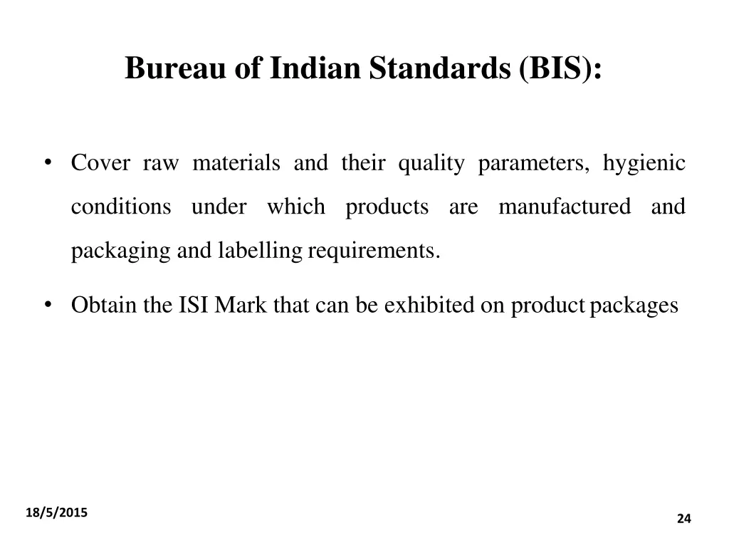 bureau of indian standards bis