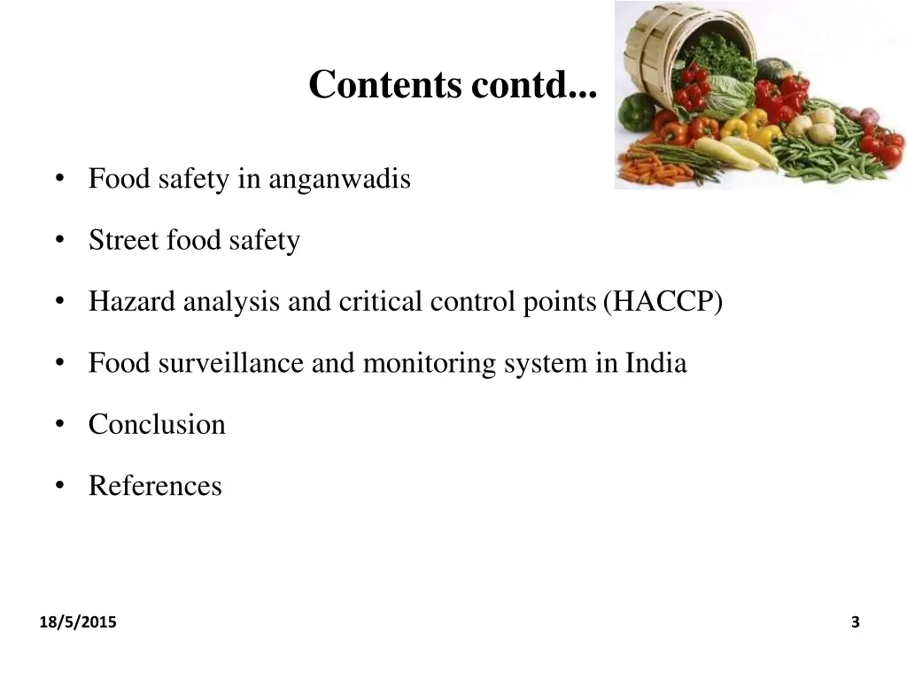 contents contd