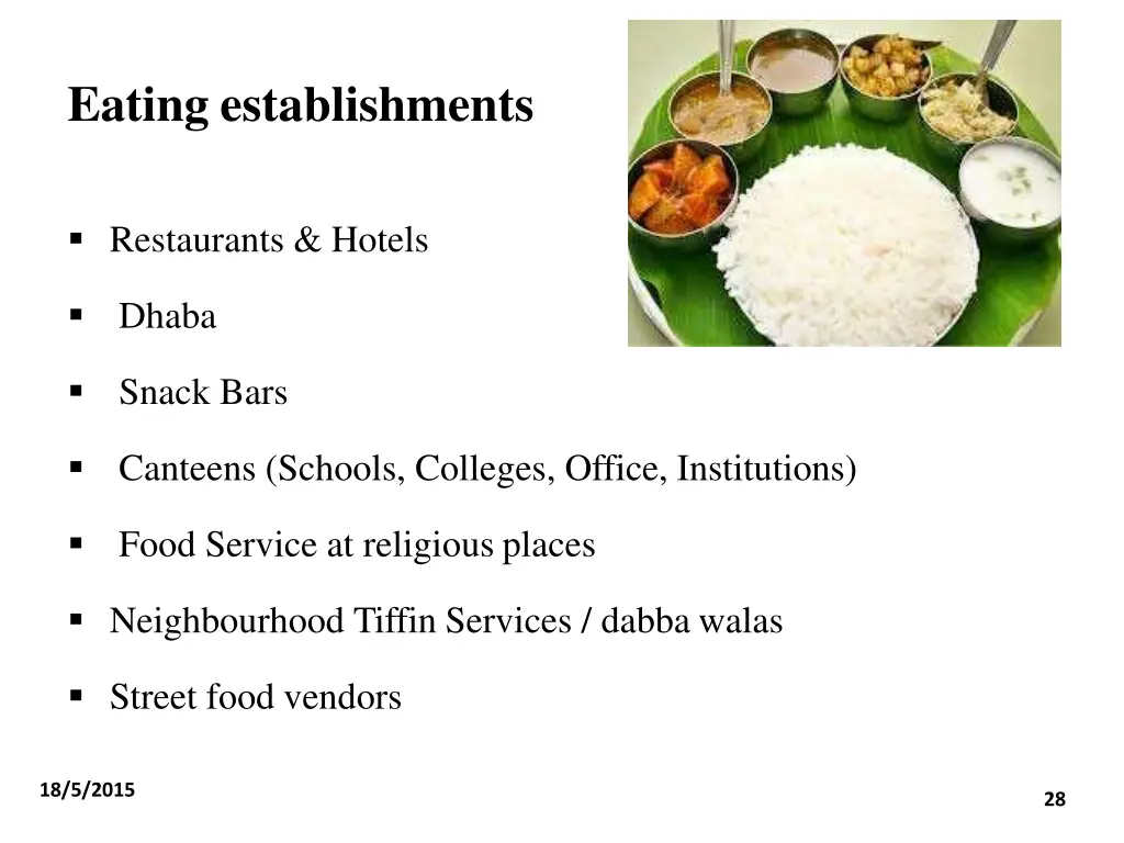 eating establishments