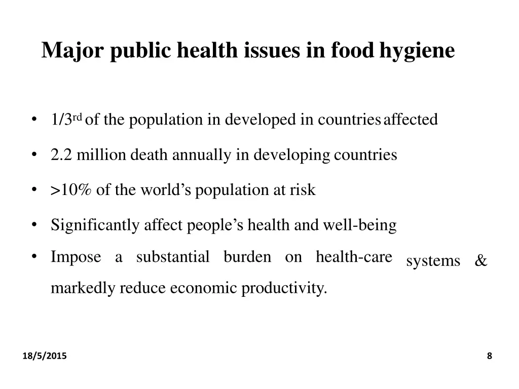 major public health issues in foodhygiene
