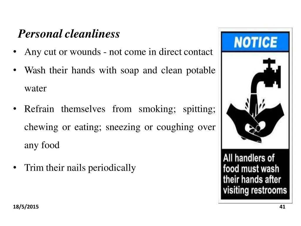 personal cleanliness