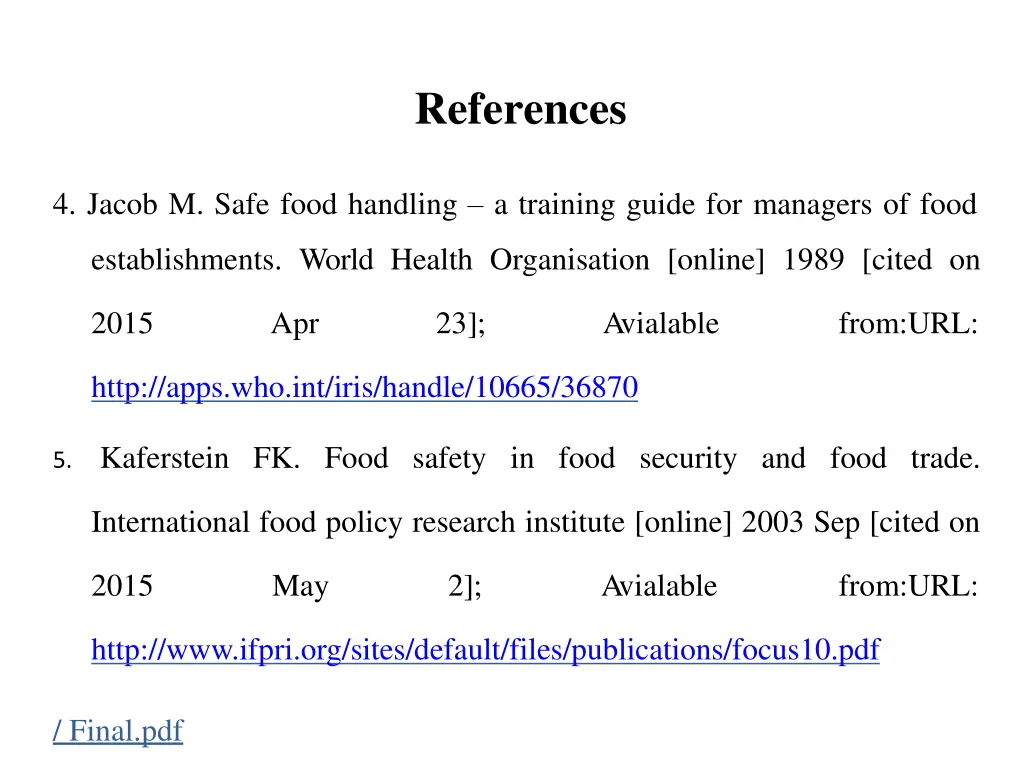references 1