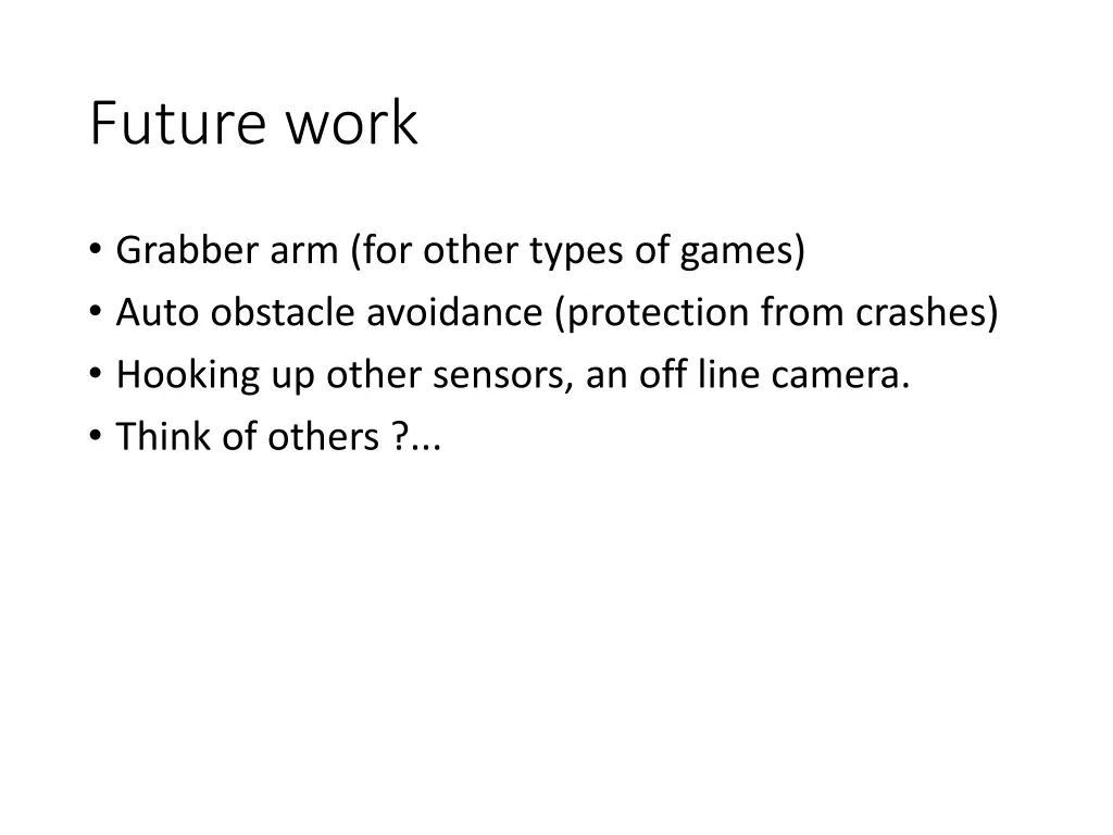 future work