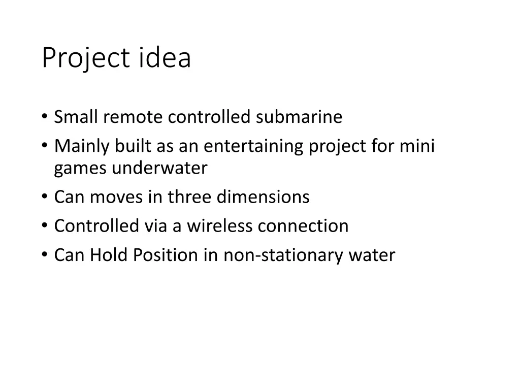 project idea