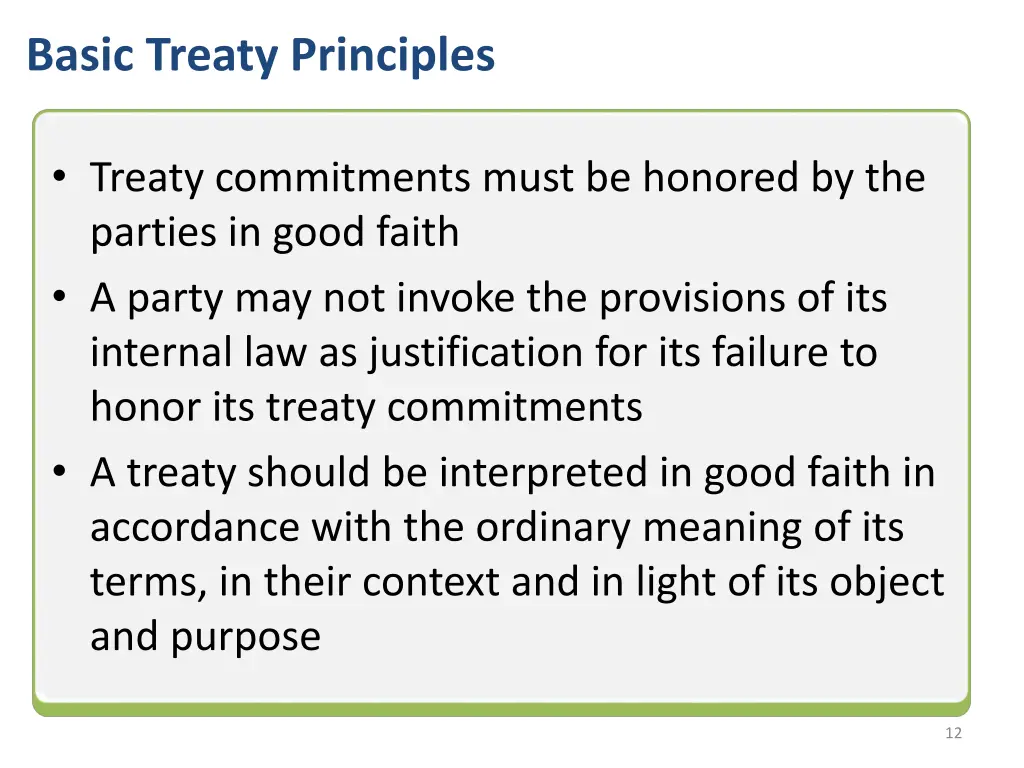 basic treaty principles