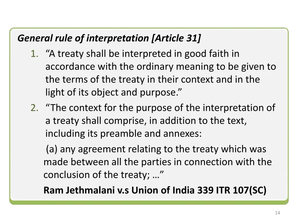 general rule of interpretation article