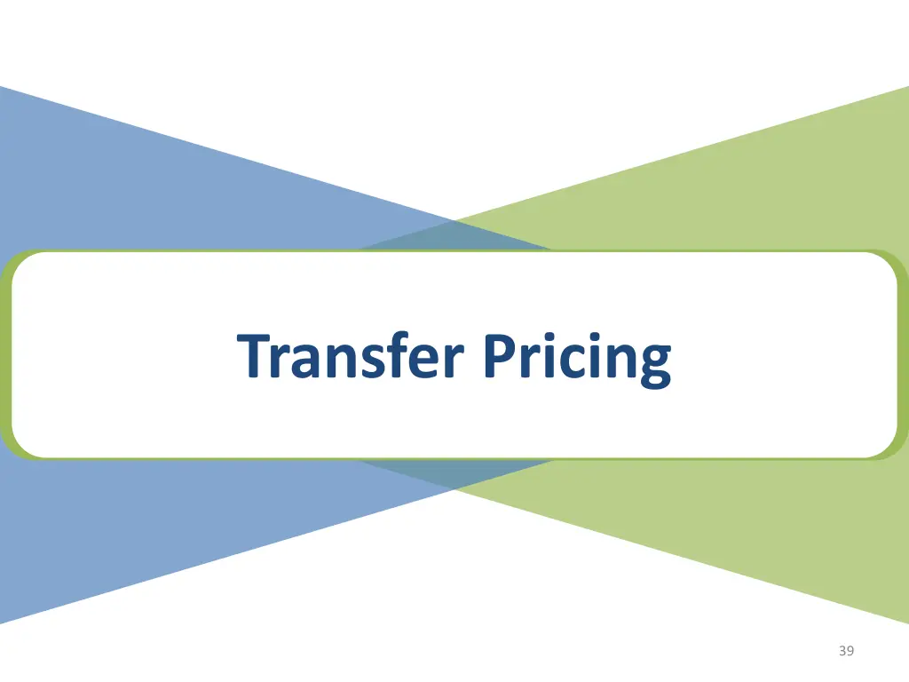 transfer pricing