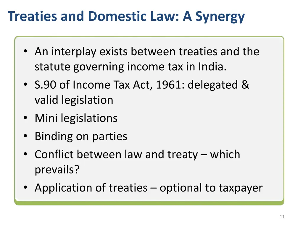 treaties and domestic law a synergy