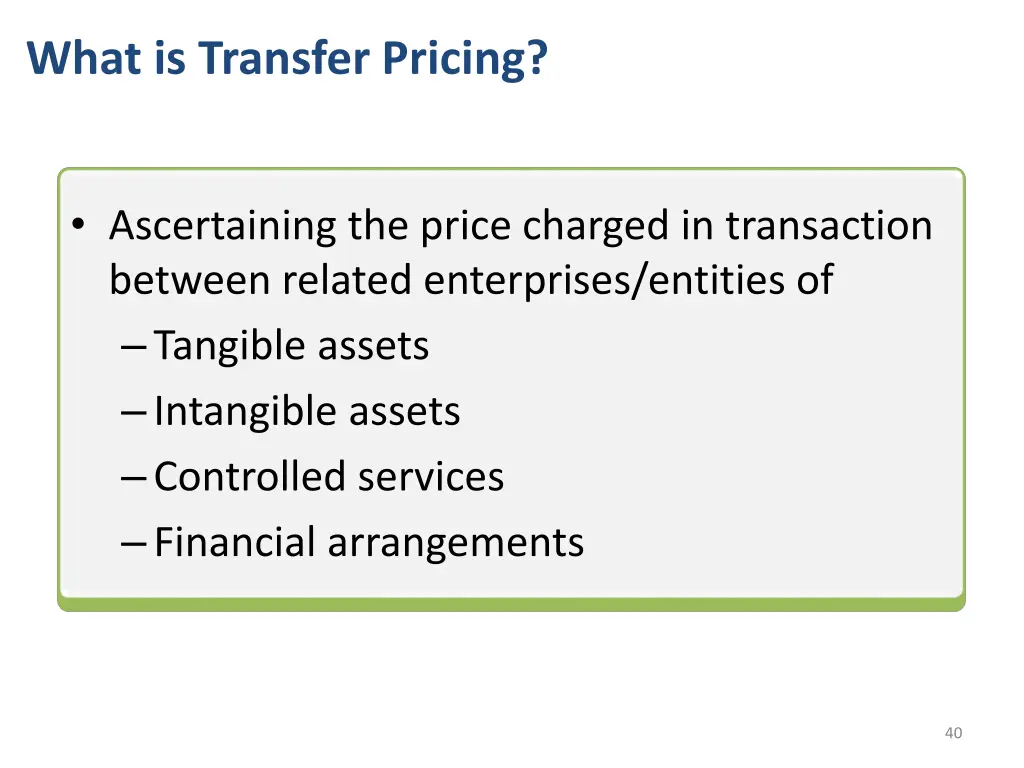 what is transfer pricing