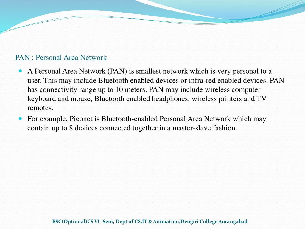 pan personal area network 1