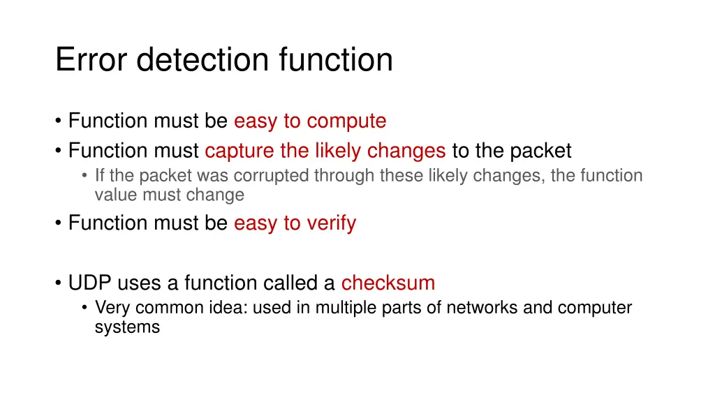 error detection function