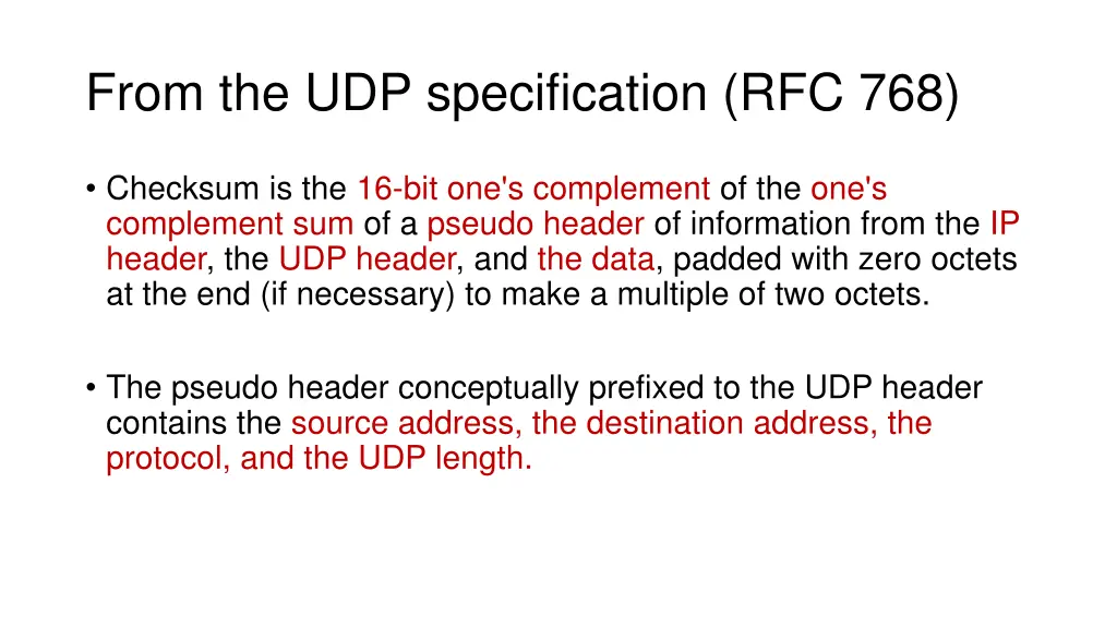 from the udp specification rfc 768
