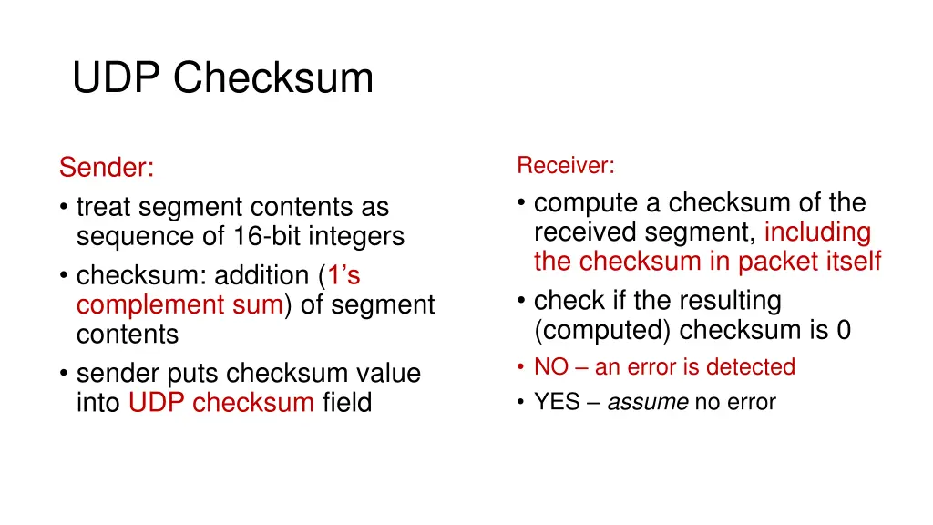 udp checksum