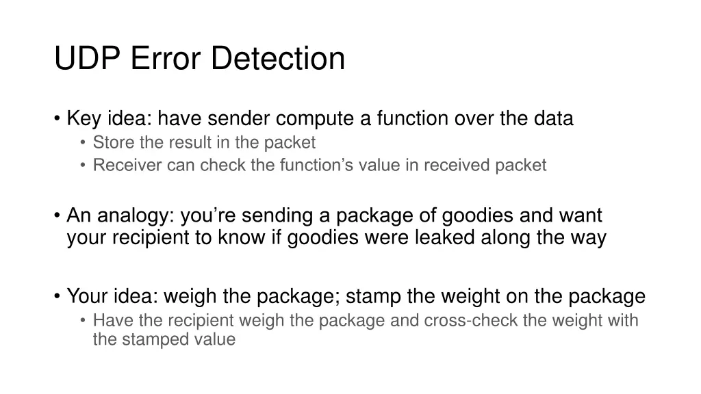 udp error detection