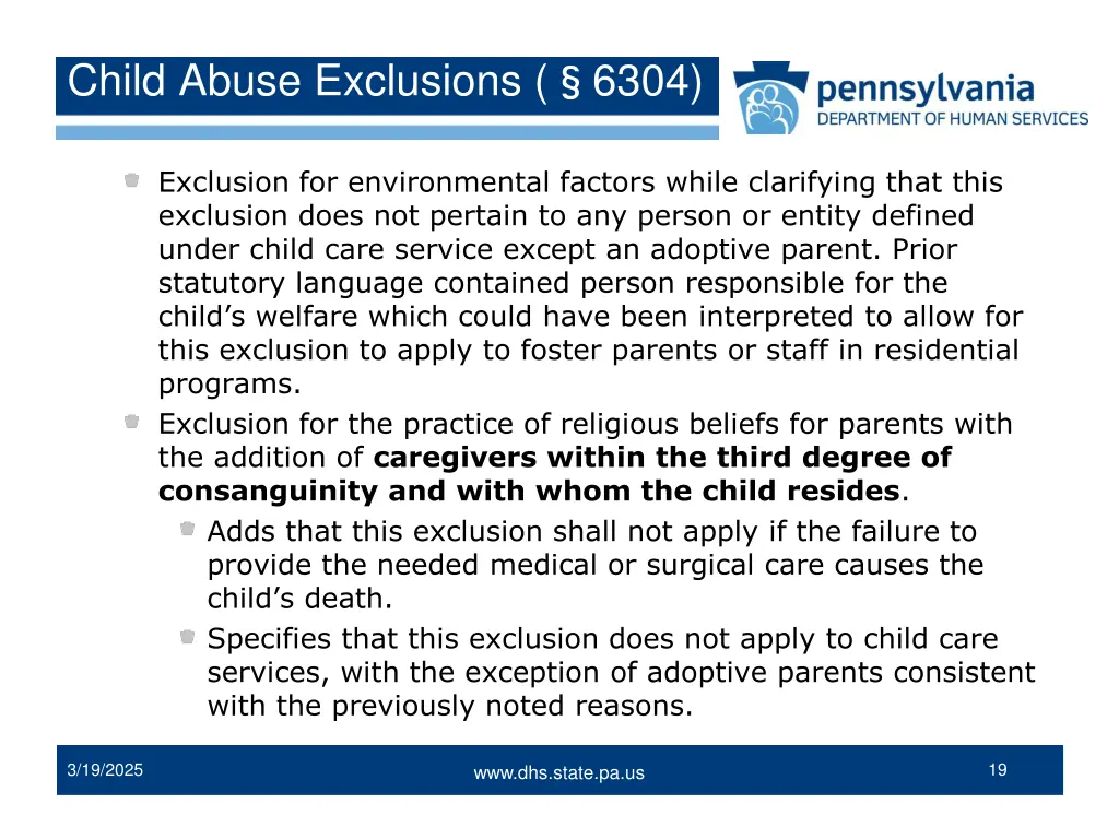 child abuse exclusions 6304