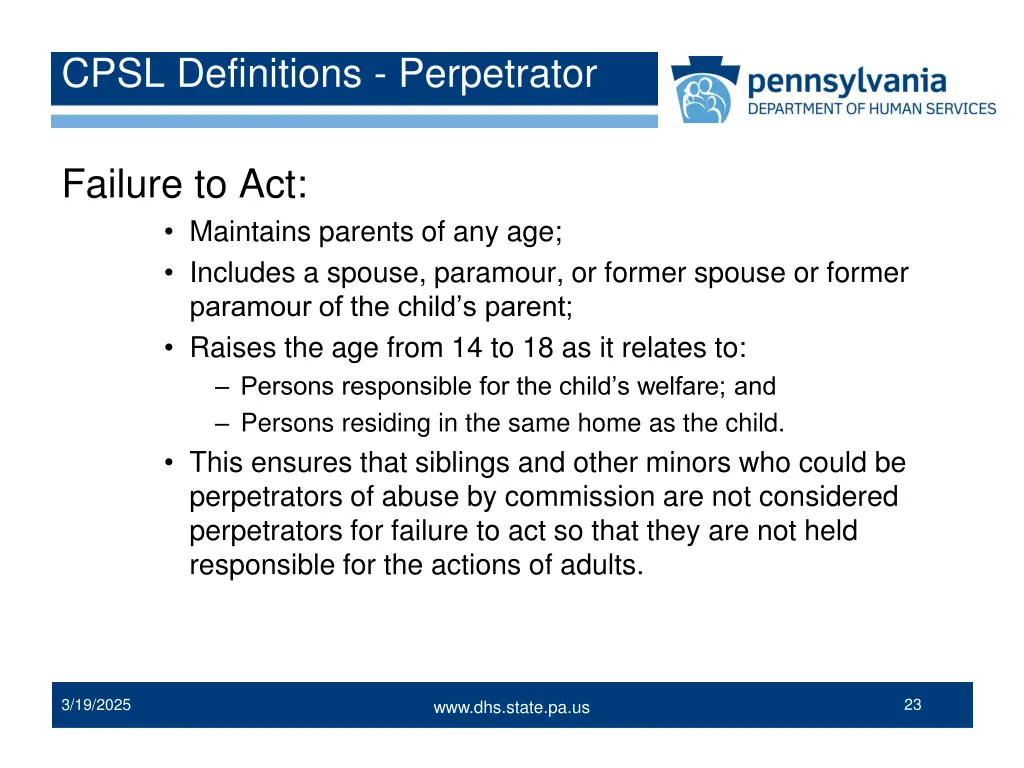 cpsl definitions perpetrator 1