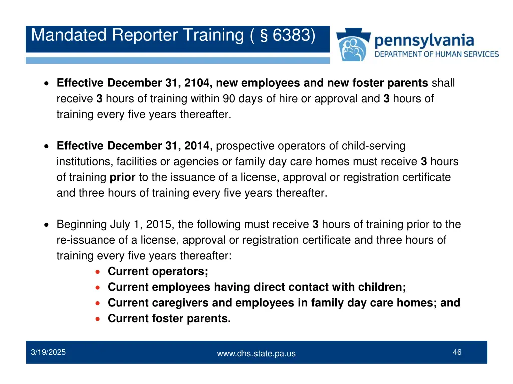 mandated reporter training 6383 5