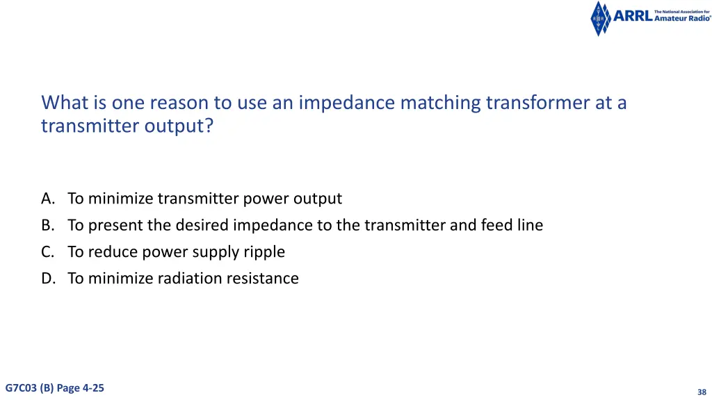 what is one reason to use an impedance matching