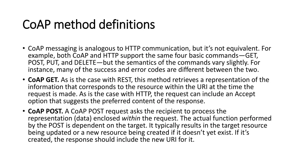 coap method definitions coap method definitions
