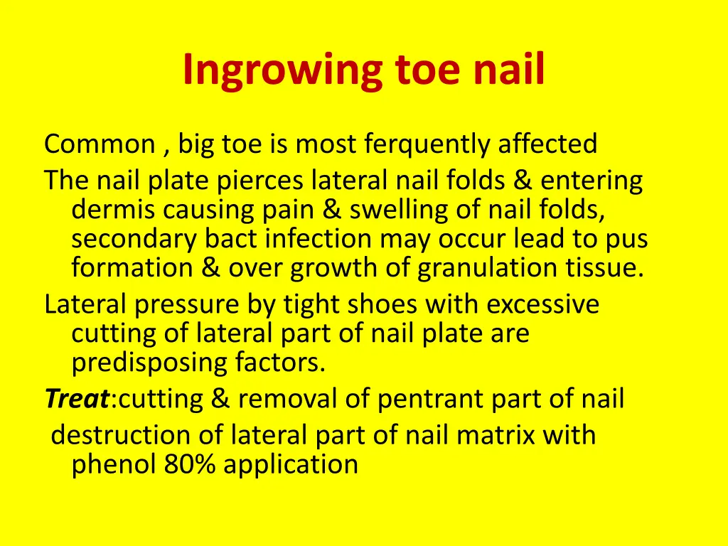ingrowing toe nail