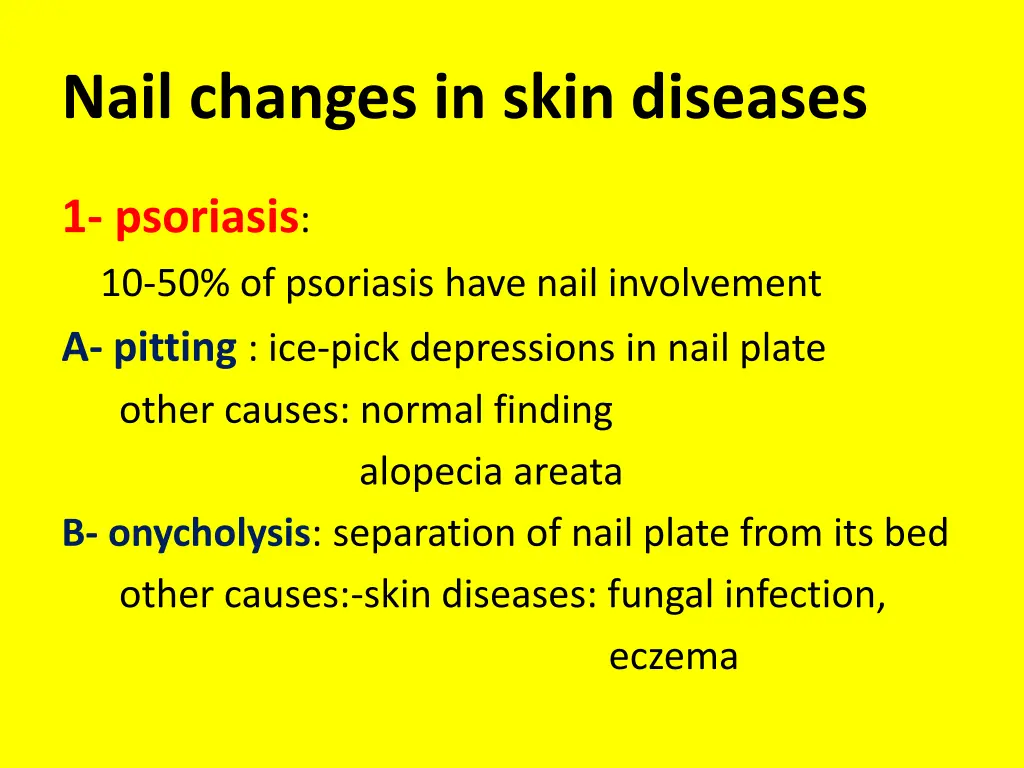 nail changes in skin diseases