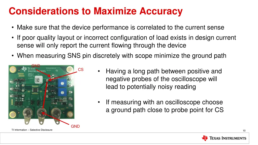 considerations to maximize accuracy