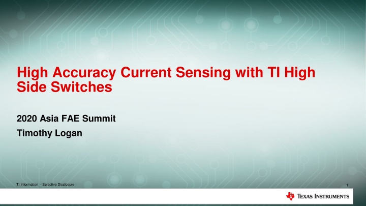 high accuracy current sensing with ti high side