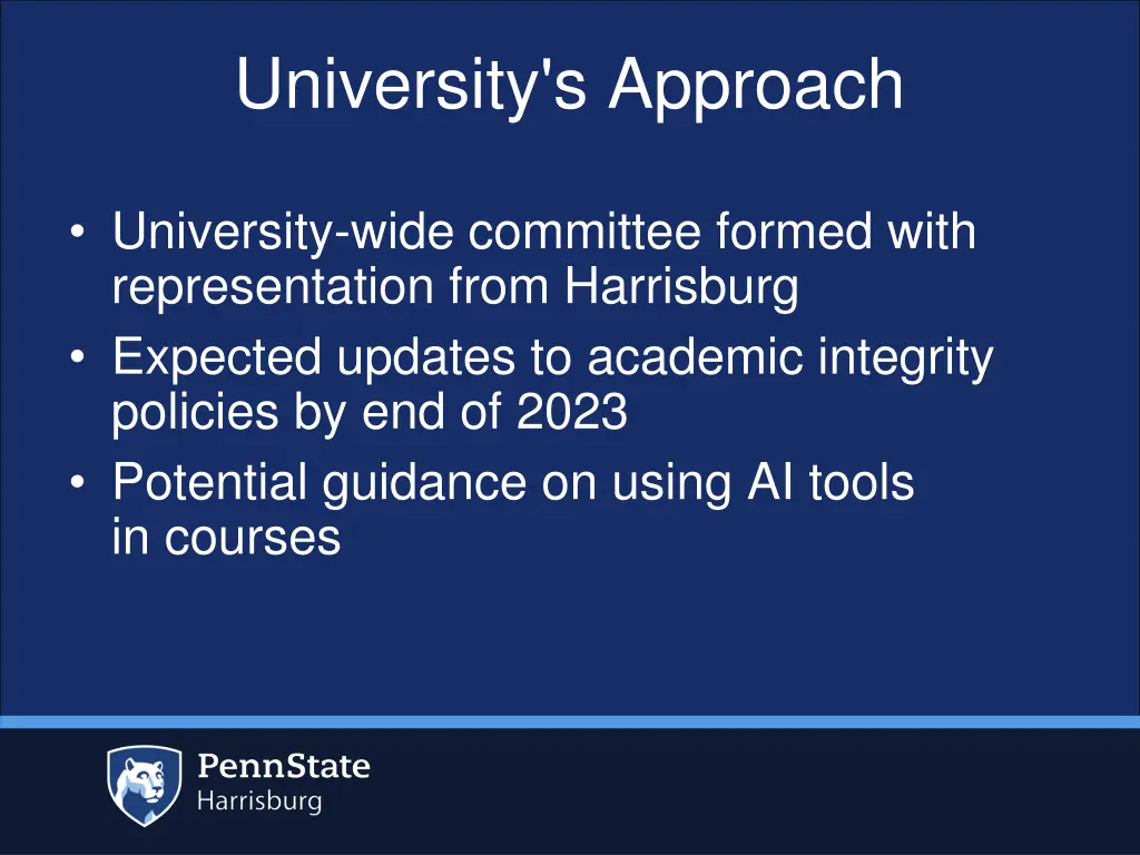 university s approach
