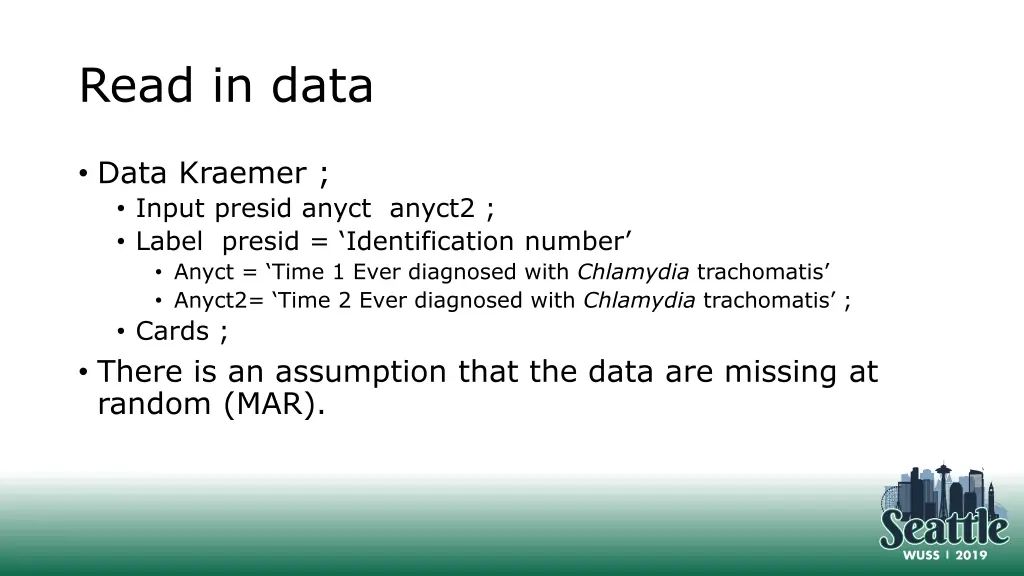 read in data